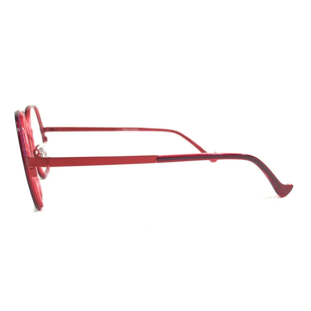 BOZ by J.F. Rey Eyeglasses Frames MADYSSON 3535 Shiny Red Hexagonal 51-17-140